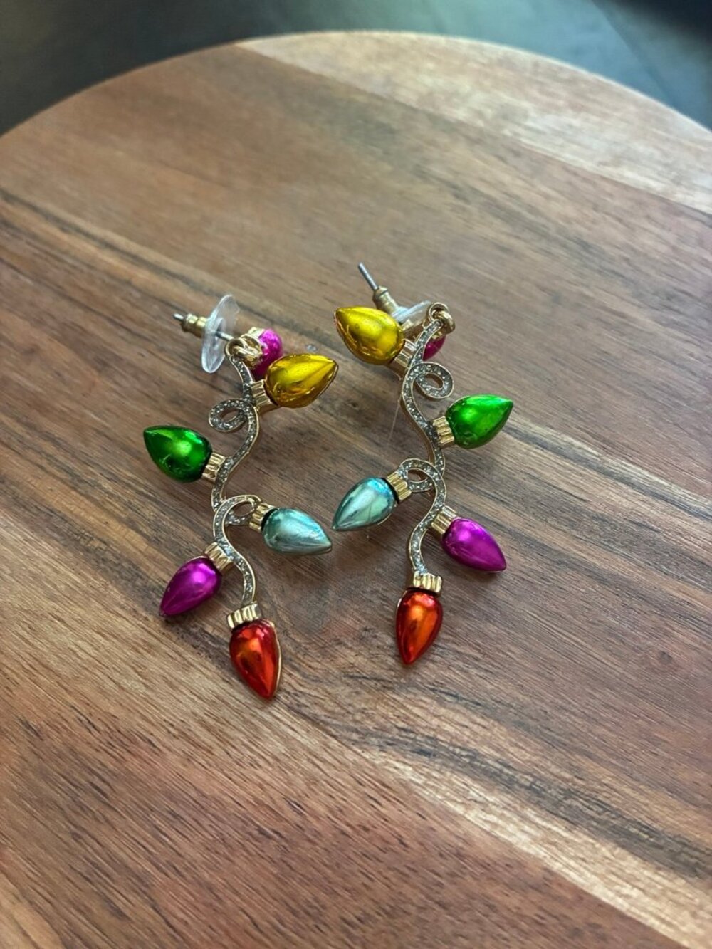 Christmas Light Bulb Dangle Earrings